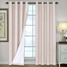 Linen Blackout Curtains Thermal Insulated Curtain Draperies